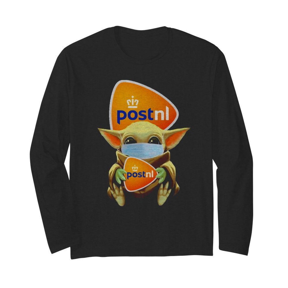 Star Wars Baby Yoda Face Mask Hug Postnl  Long Sleeved T-shirt 