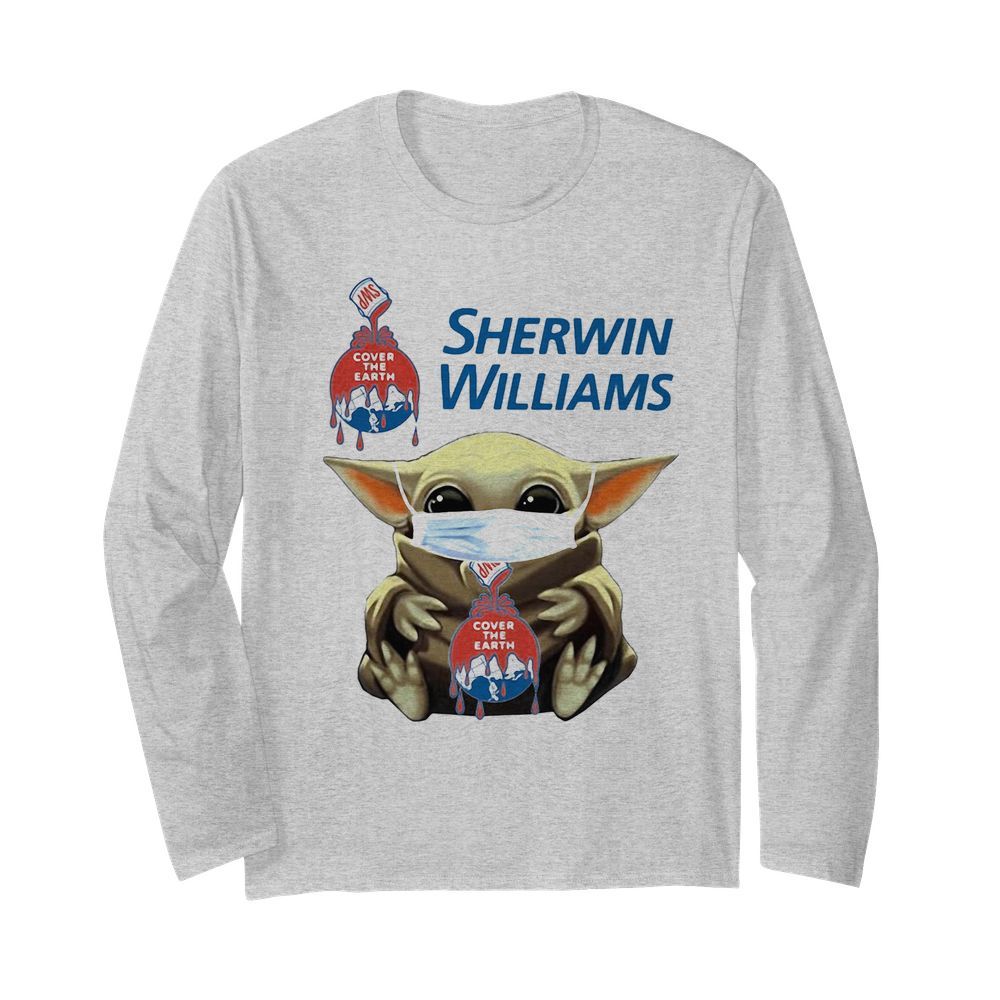 Star wars baby yoda hug sherwin williams covid-19  Long Sleeved T-shirt 