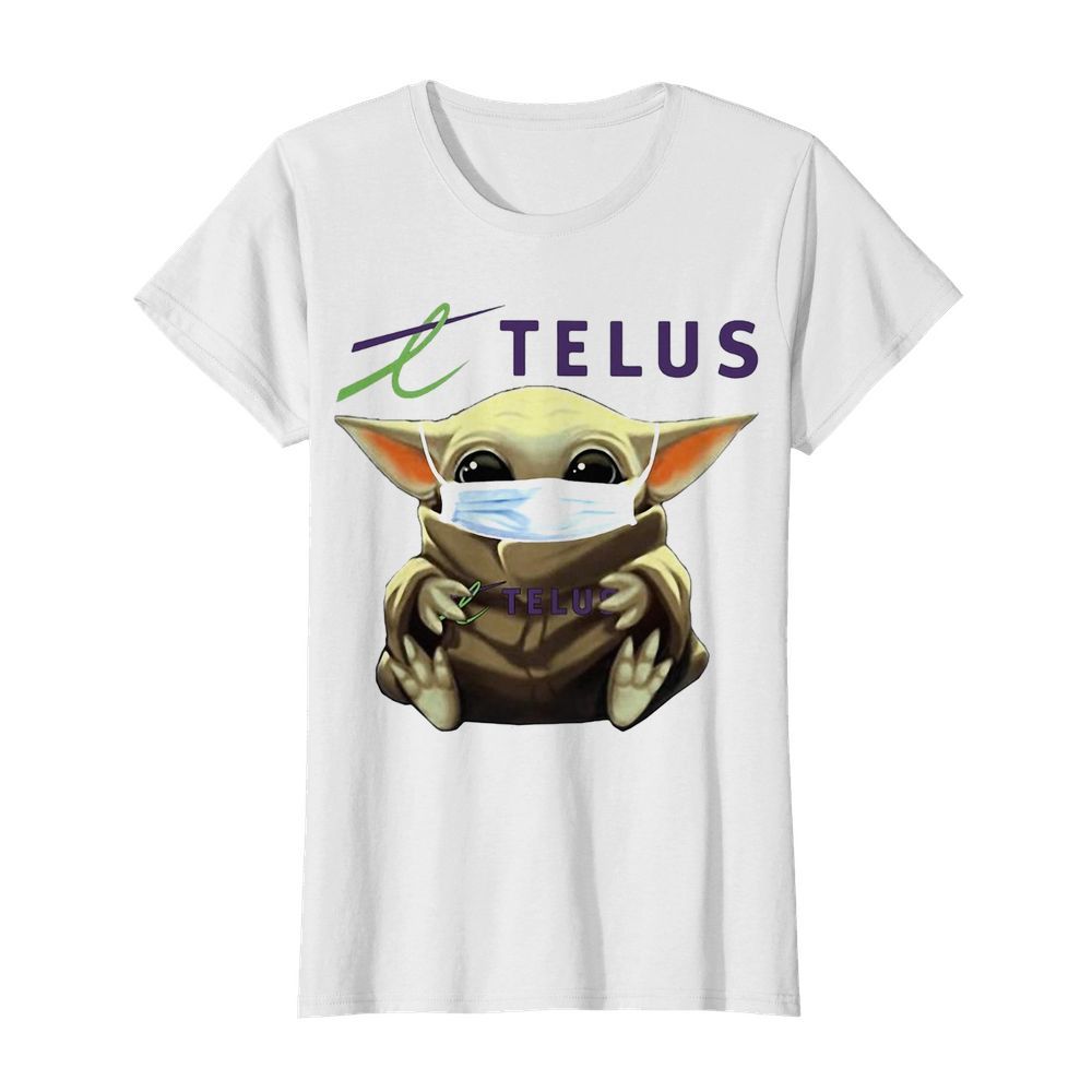 Star wars baby yoda hug telus mask covid-19  Classic Women's T-shirt