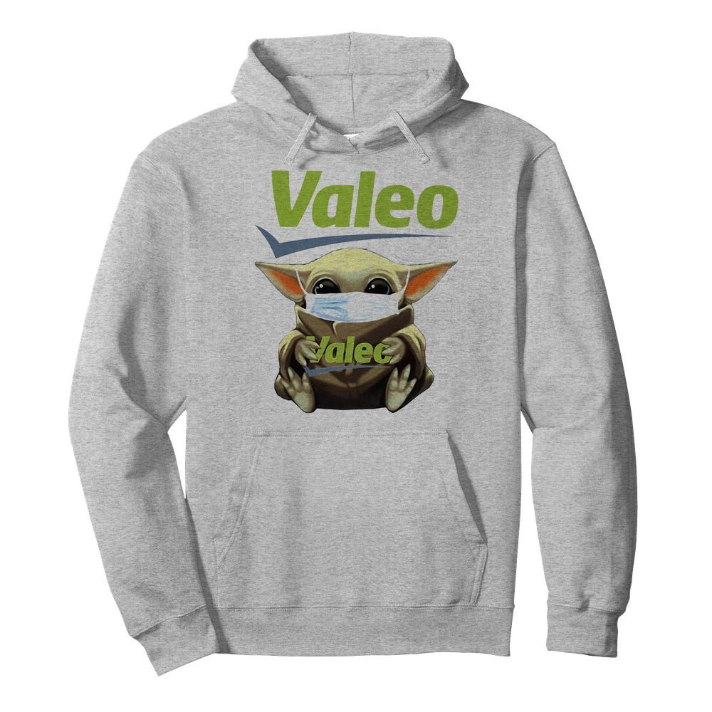 Star wars baby yoda hug valeo mask covid-19  Unisex Hoodie