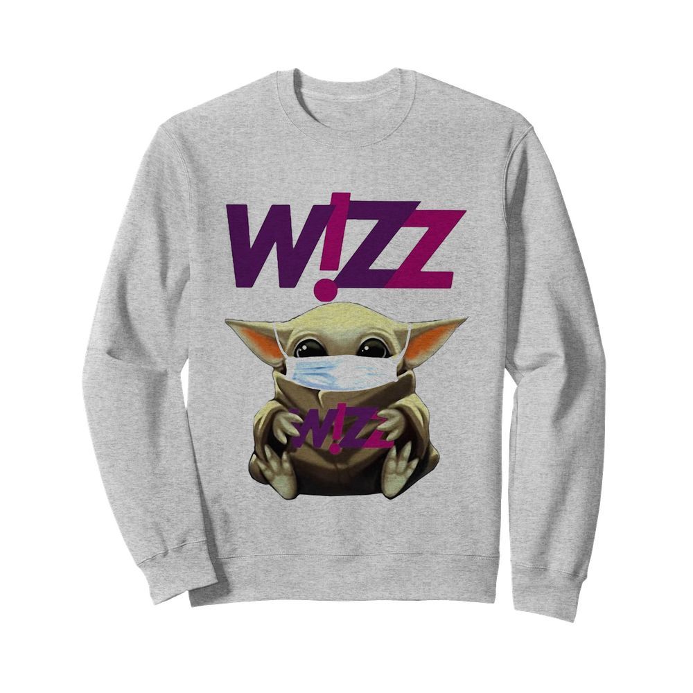 Star wars baby yoda hug wizz air mask covid-19  Unisex Sweatshirt