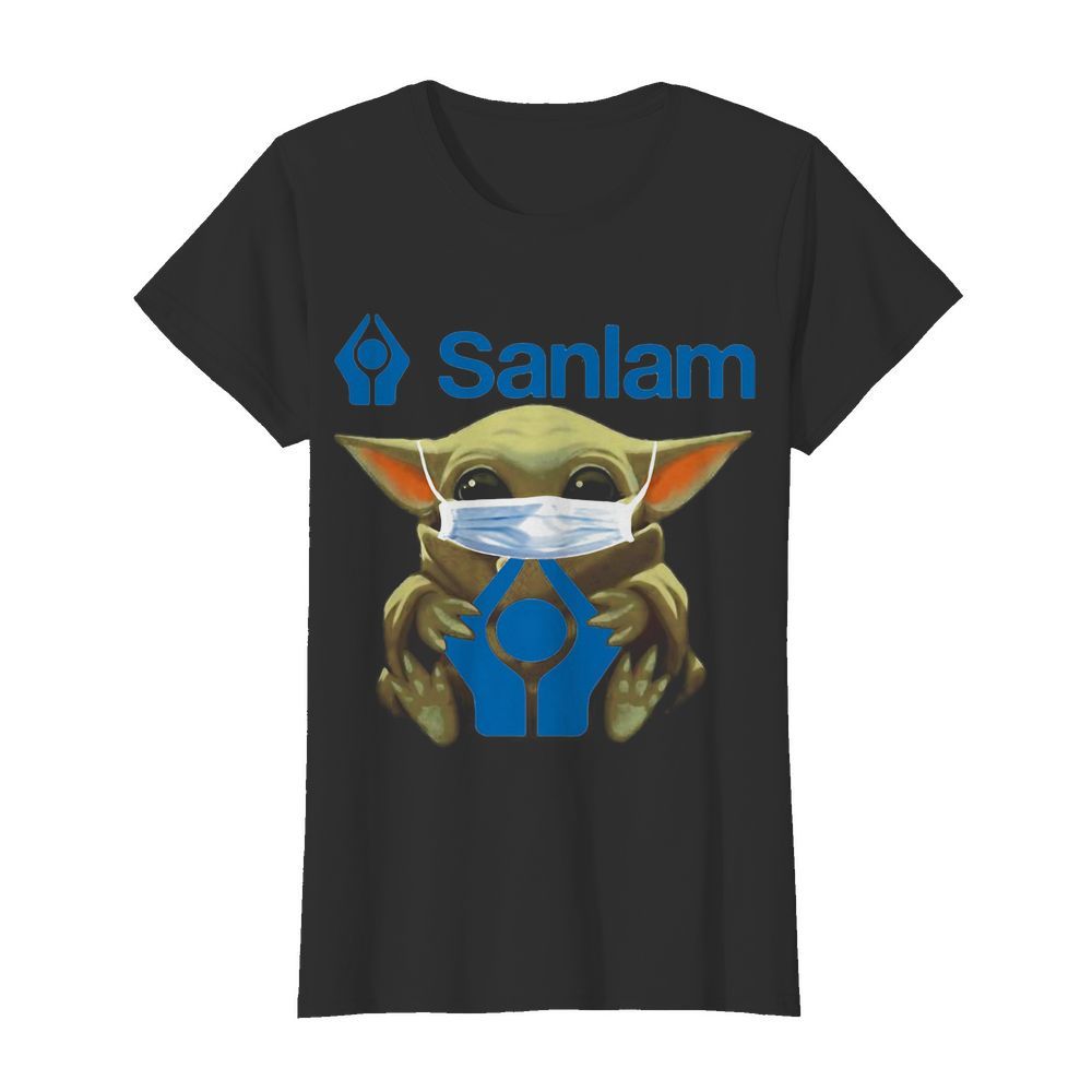 Star wars baby yoda mask hug sanlam  Classic Women's T-shirt