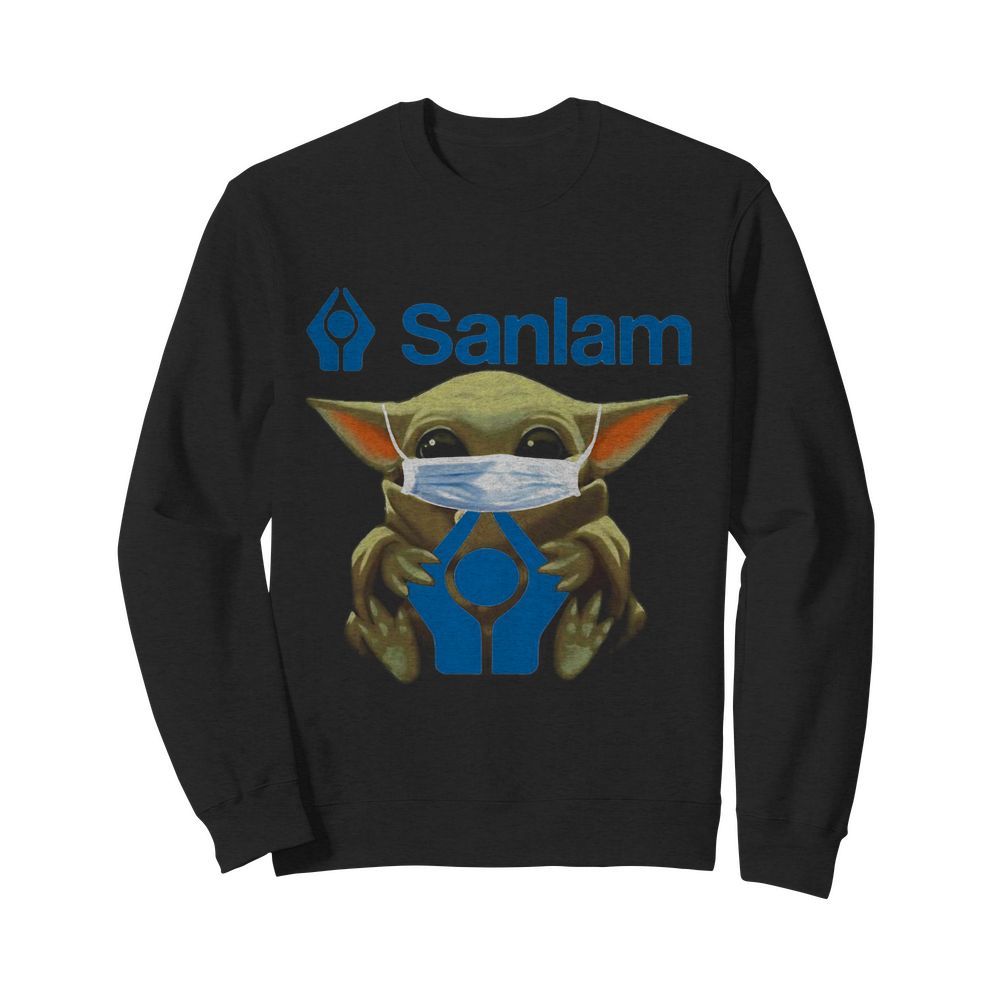 Star wars baby yoda mask hug sanlam  Unisex Sweatshirt