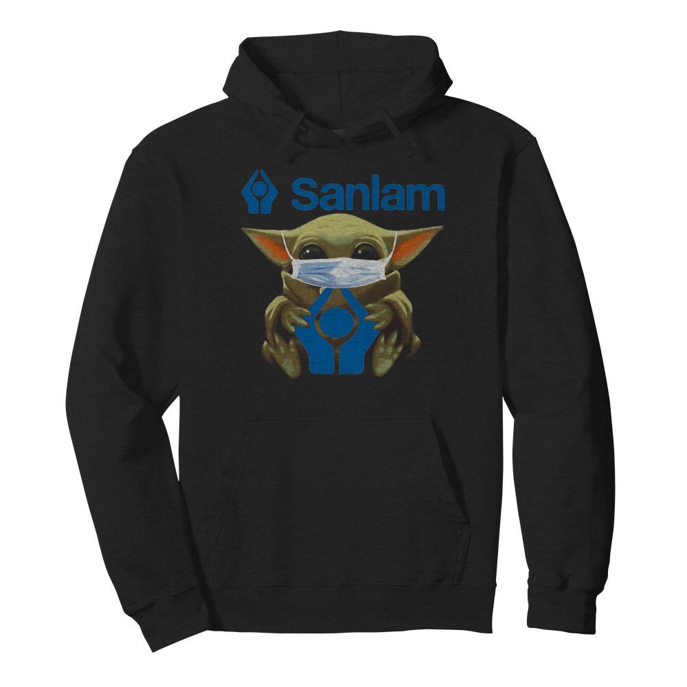 Star wars baby yoda mask hug sanlam  Unisex Hoodie