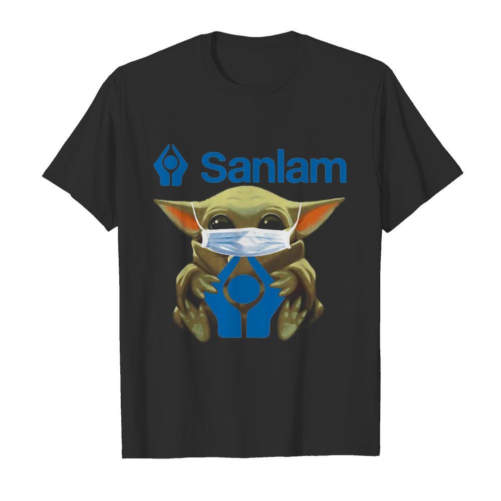 Star wars baby yoda mask hug sanlam shirt