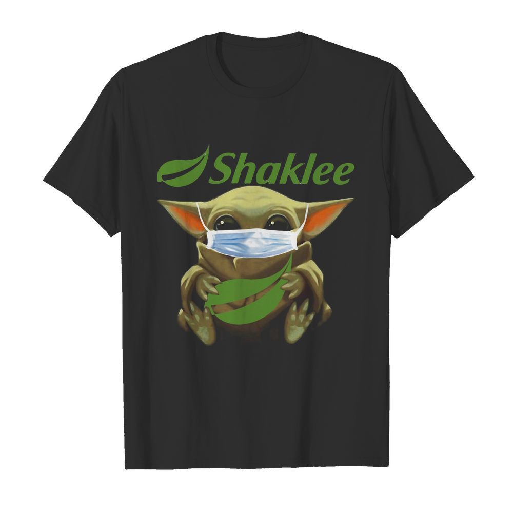 Star wars baby yoda mask hug shaklee shirt