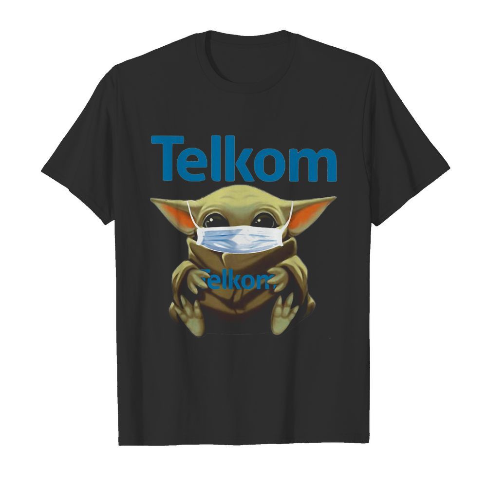 Star wars baby yoda mask hug telkom shirt