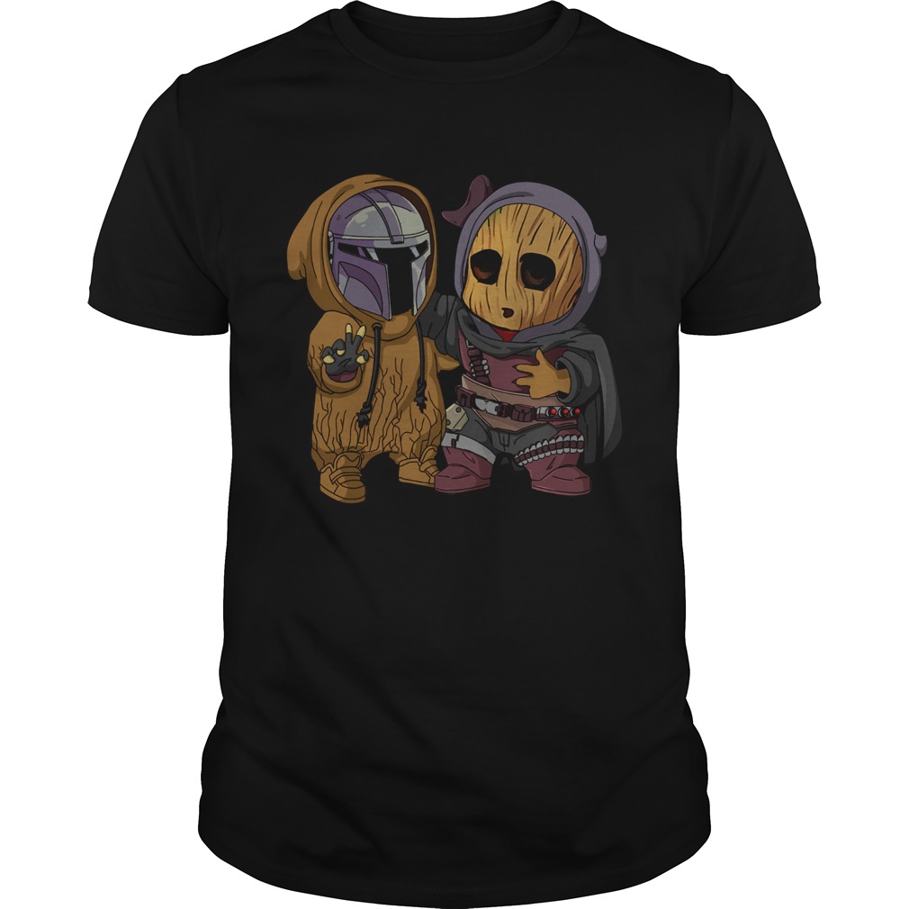 Star wars darth vader and baby groot cartoon  Unisex