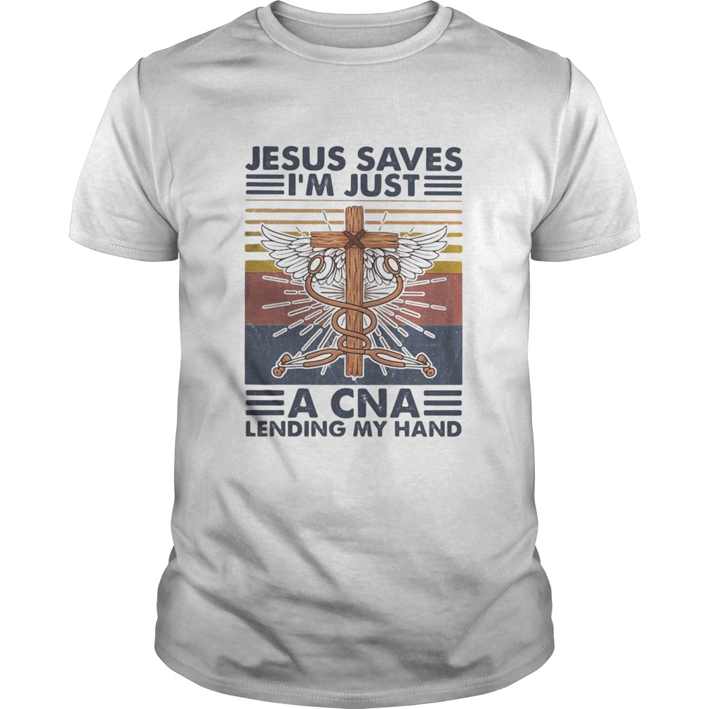 Stethoscope cross wings jesus saves Im just a CNA lending my hand vintage  Unisex