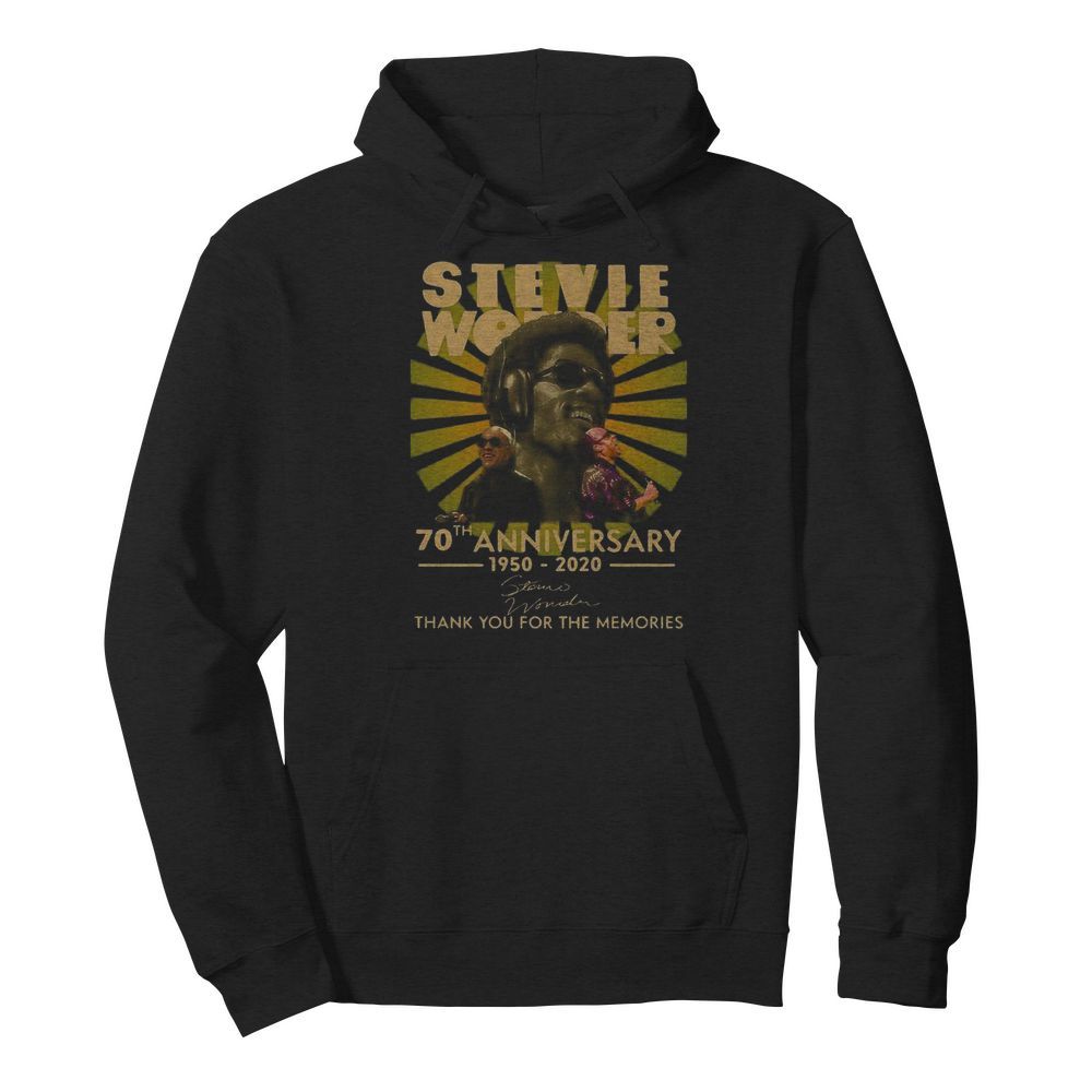 Stevie Wonder 70Th Anniversary 1950 2020 Signature Thank You For The Memories  Unisex Hoodie