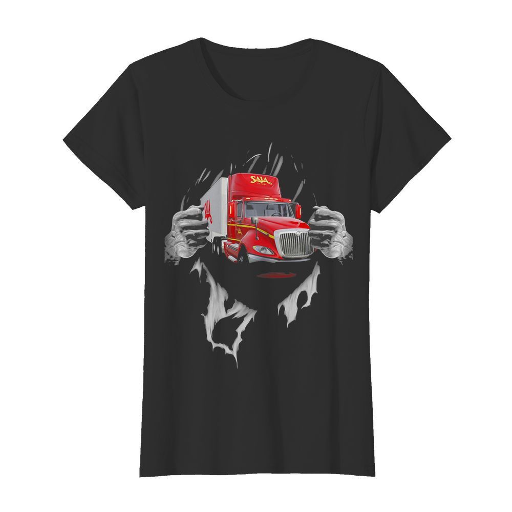 Strong Superman Saia LTL Freight Truck  Classic Women's T-shirt