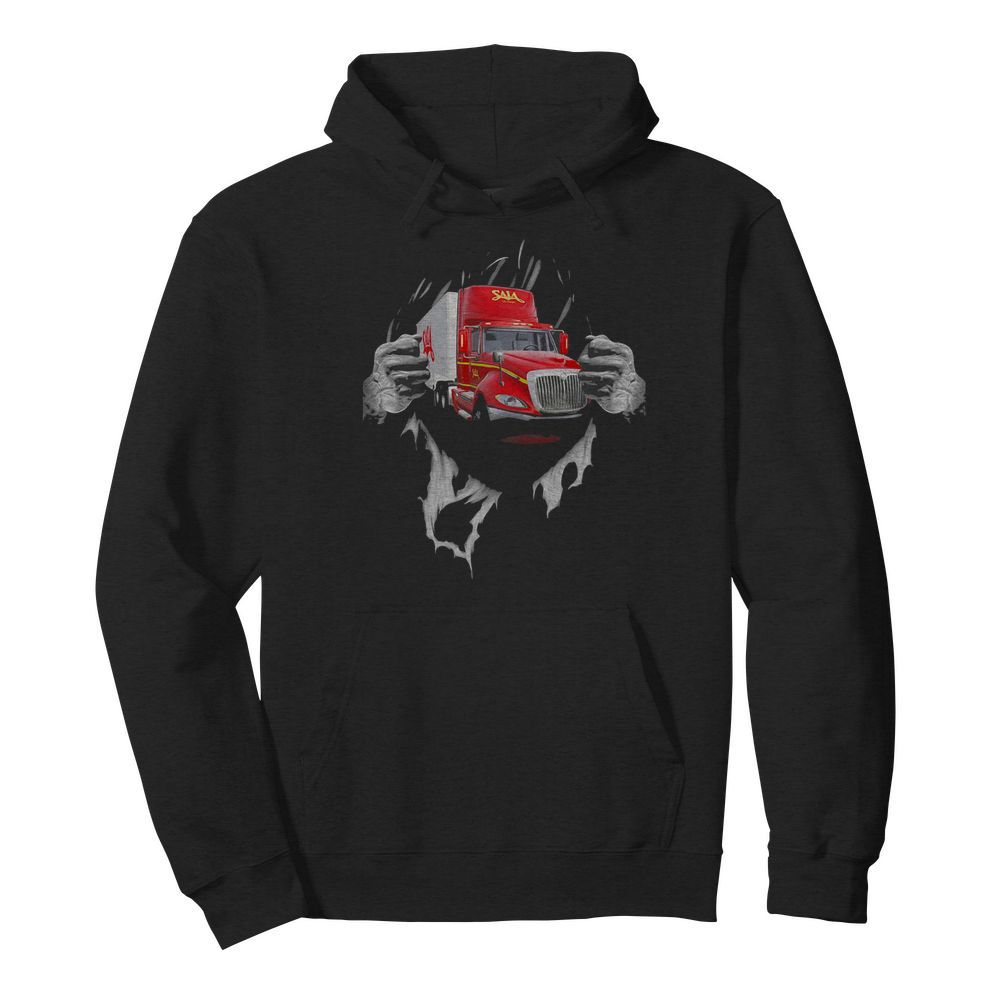 Strong Superman Saia LTL Freight Truck  Unisex Hoodie