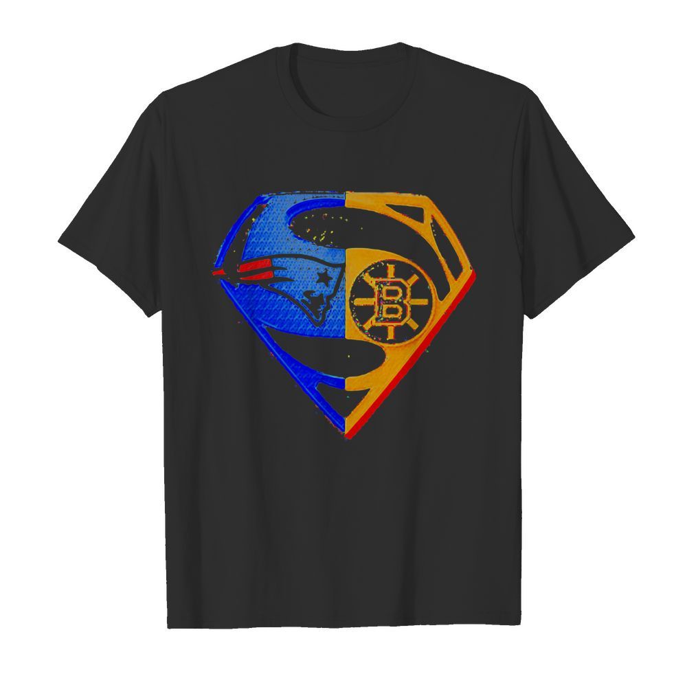 Superhero new england patriots and boston bruins diamond shirt