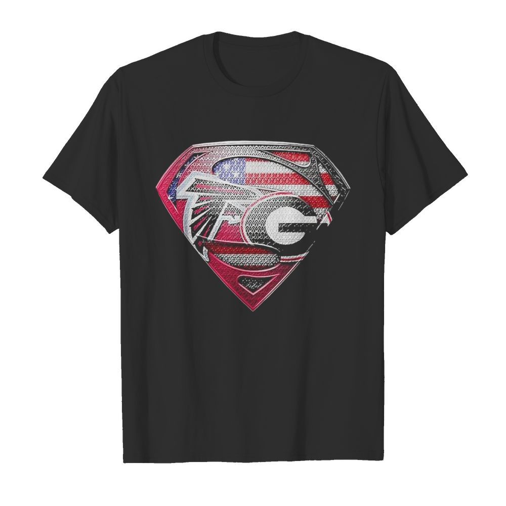 Superman Atlanta Falcons Vs Georgia Bulldogs Heart shirt