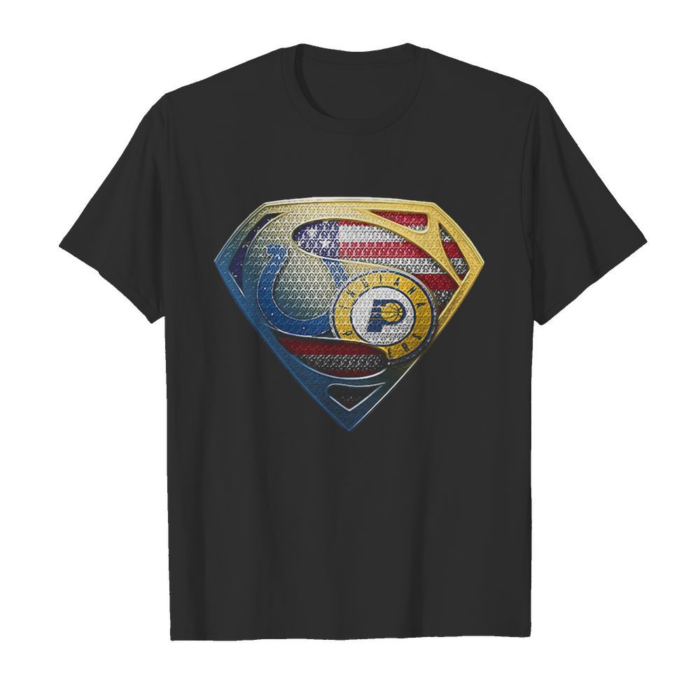 Superman Boise State And Indiana Pacers American Flag Independence Day  Classic Men's T-shirt