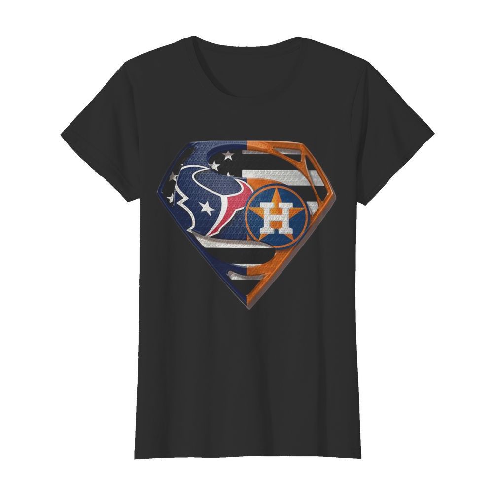 Superman Houston Texans And Houston Astros  Classic Women's T-shirt