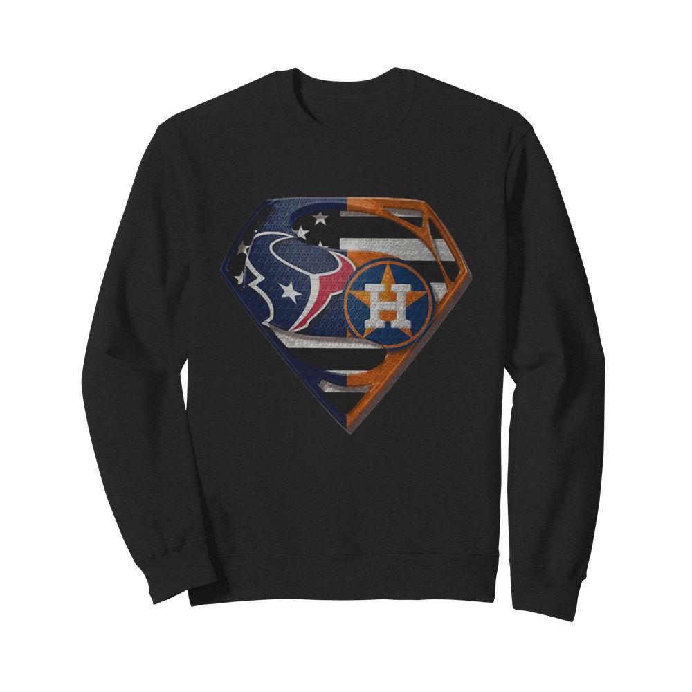 Superman Houston Texans And Houston Astros  Unisex Sweatshirt