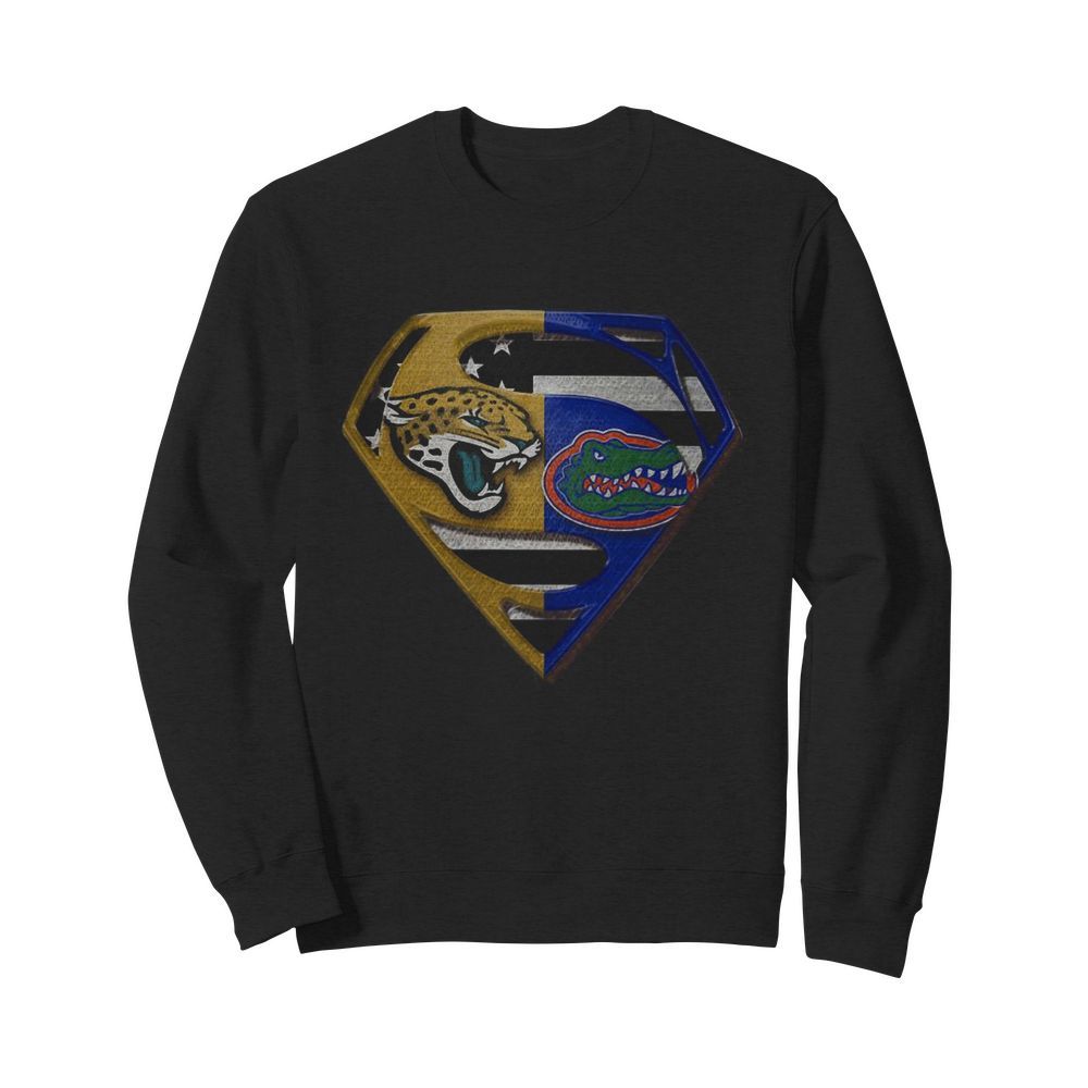 Superman Jacksonville Jaguars And Florida Gators  Unisex Sweatshirt