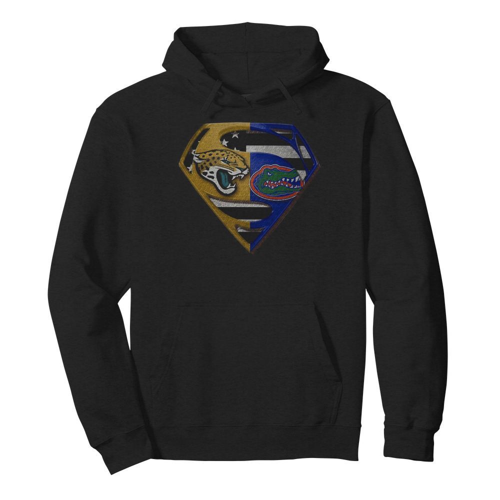 Superman Jacksonville Jaguars And Florida Gators  Unisex Hoodie