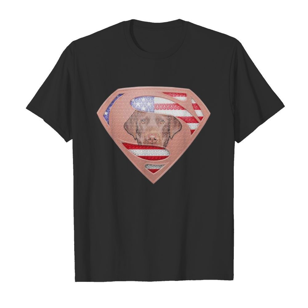 Superman labrador retriever american flag independence day shirt