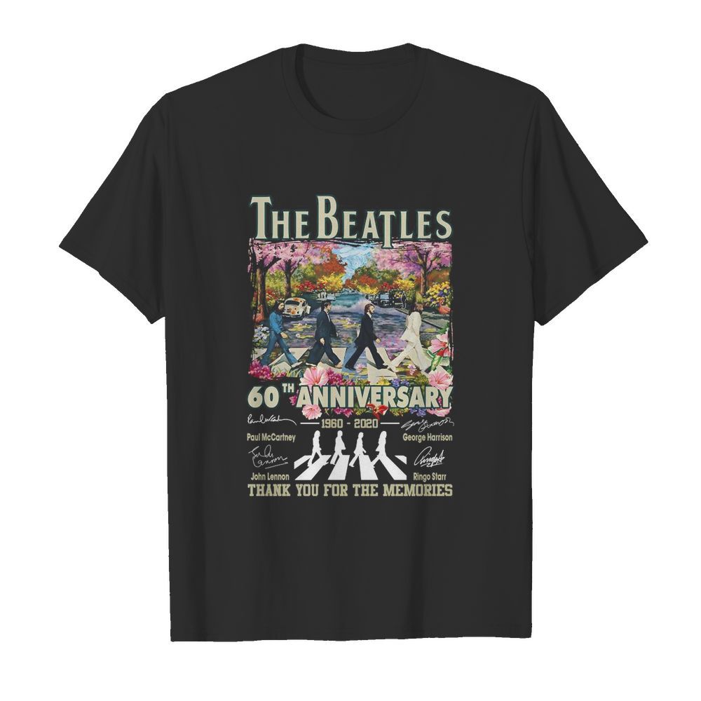 The Beatles 60th Anniversary 1960 2020 Thank You For The Memories Signatures shirt