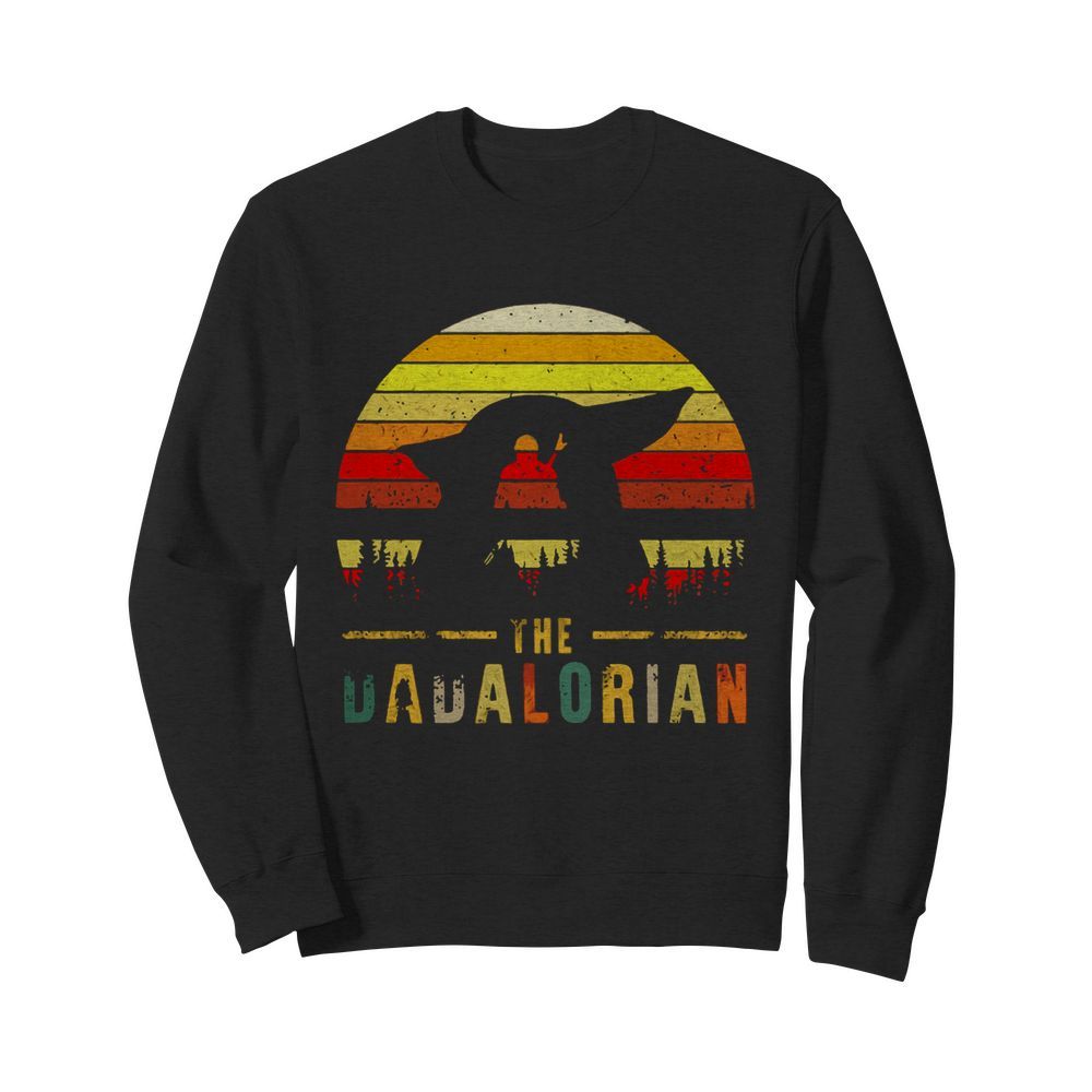 The Dadalorian Definition Father’s Day Vintage Sunset  Unisex Sweatshirt