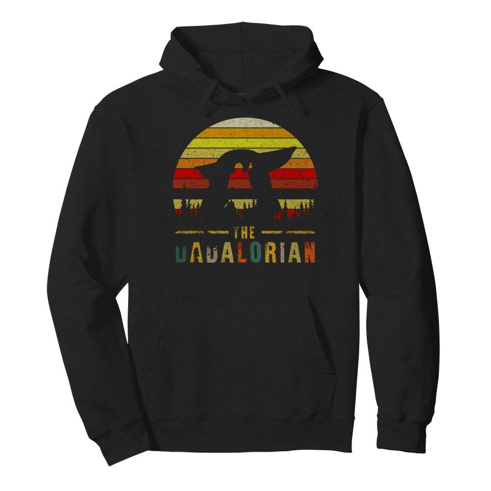 The Dadalorian Definition Father’s Day Vintage Sunset  Unisex Hoodie