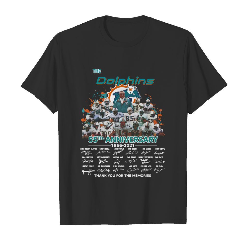 The Dolphins 55th Anniversary 1966-2021 Thank You For The Memories shirt