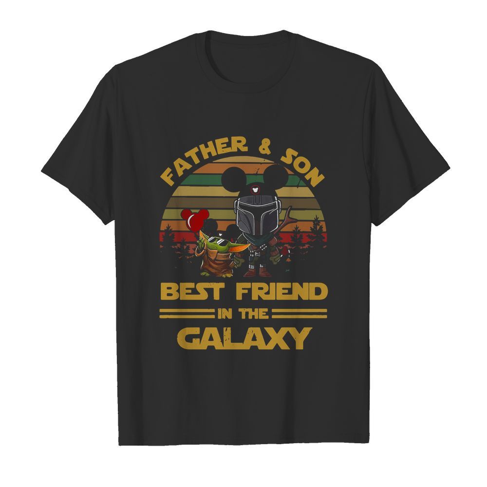 The Mandalorian And Baby Yoda Father And Son Best Friend In The Galaxy Vintage shirt