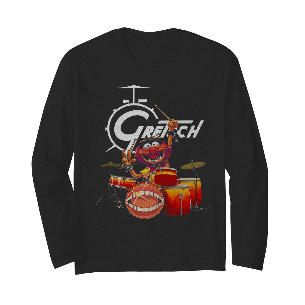 The Muppet Show Animal Playing Gretsch Drums  Long Sleeved T-shirt 