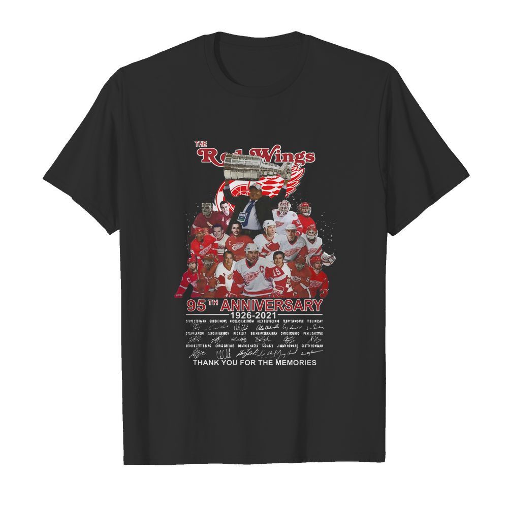 The Red Wings 95th Anniversary 1926-2021 Thank You For The Memories shirt