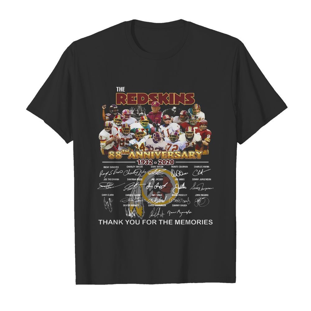 The Washington Redskins 88th Anniversary Thank You For The Memories shirt