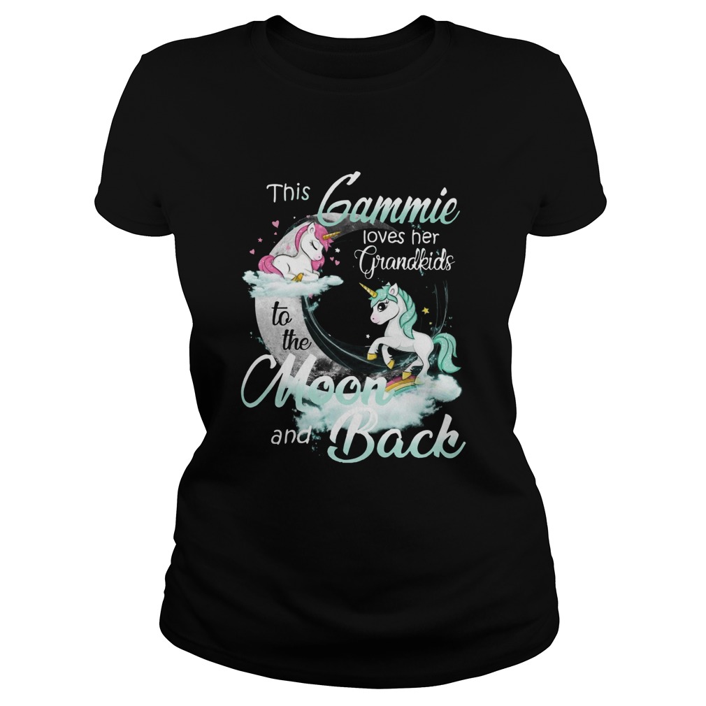 This Gammie Loves Her Grandkids To The Moon And Back Unicorn  Classic Ladies