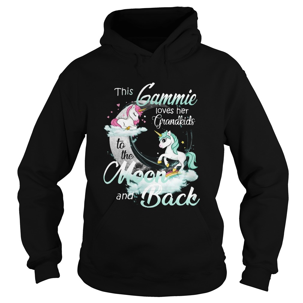 This Gammie Loves Her Grandkids To The Moon And Back Unicorn  Hoodie