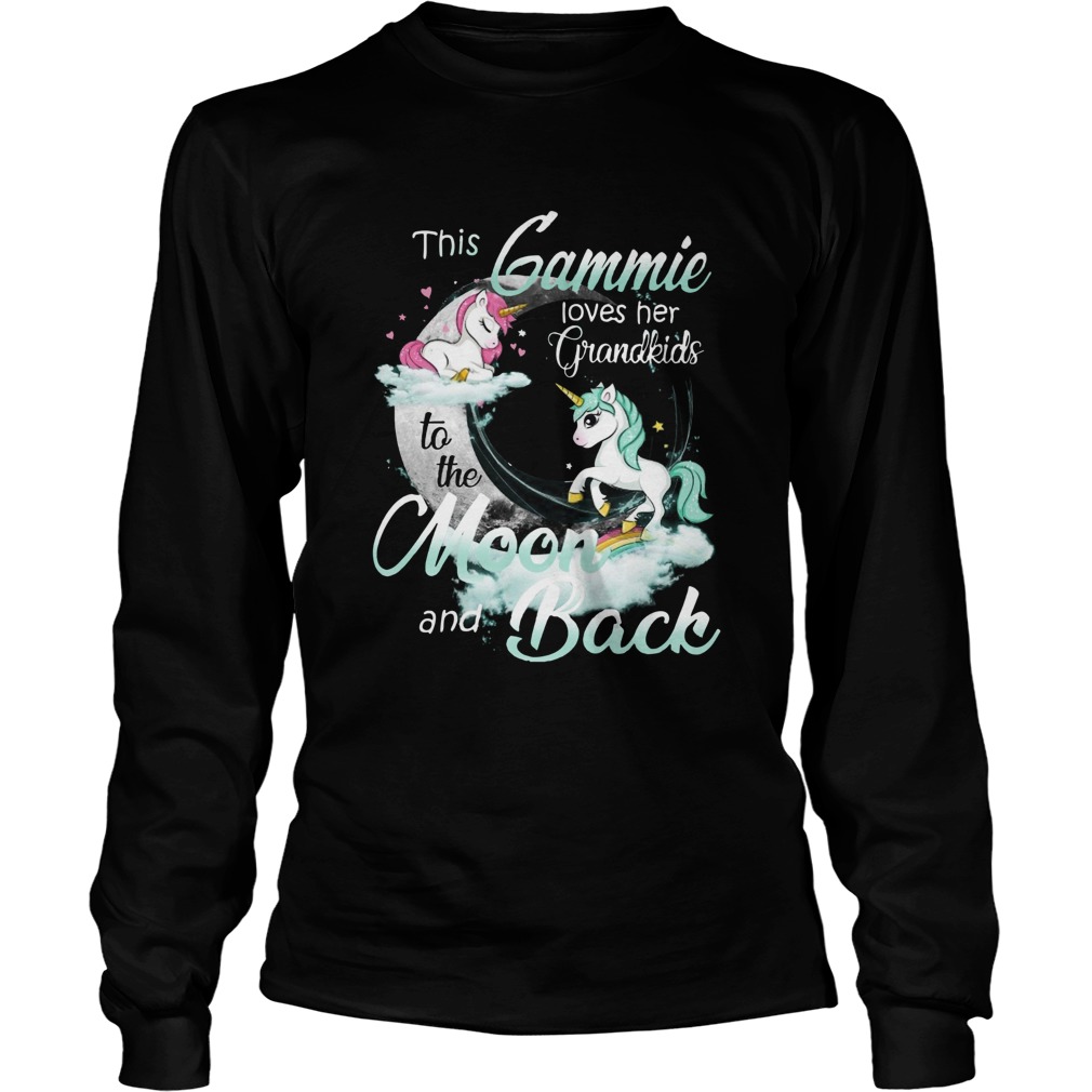 This Gammie Loves Her Grandkids To The Moon And Back Unicorn  Long Sleeve