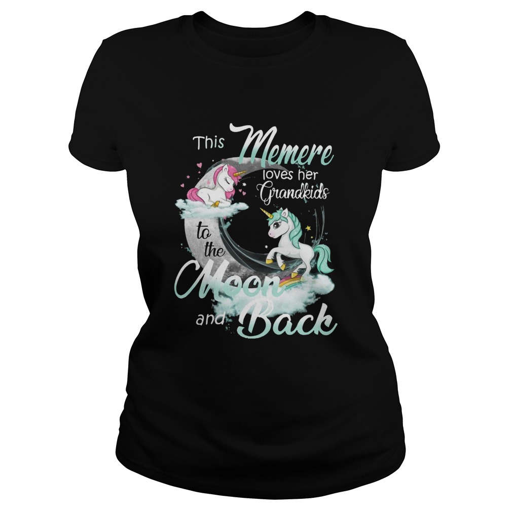 This Memere Loves Her Grandkids To The Moon And Back Unicorn  Classic Ladies