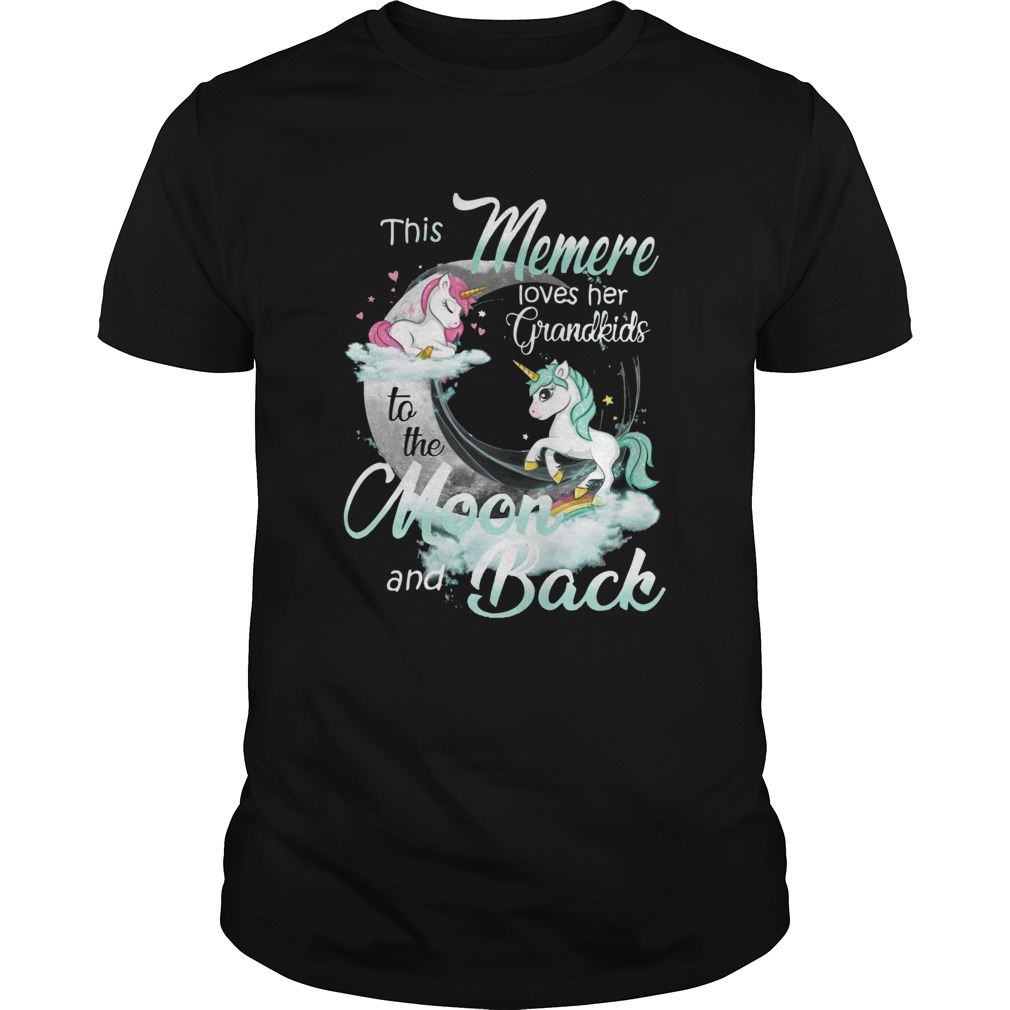 This Memere Loves Her Grandkids To The Moon And Back Unicorn  Unisex