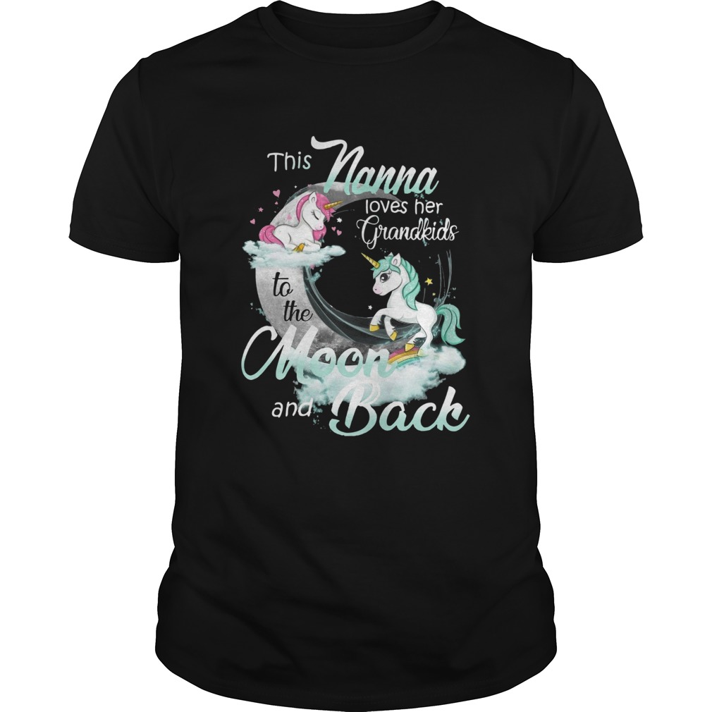 This Nanna Loves Her Grandkids To The Moon And Back Unicorn  Unisex