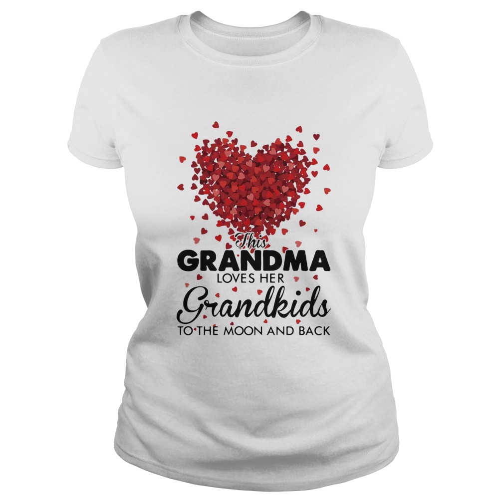 This grandma loves her grandkids to the moon and back heart  Classic Ladies