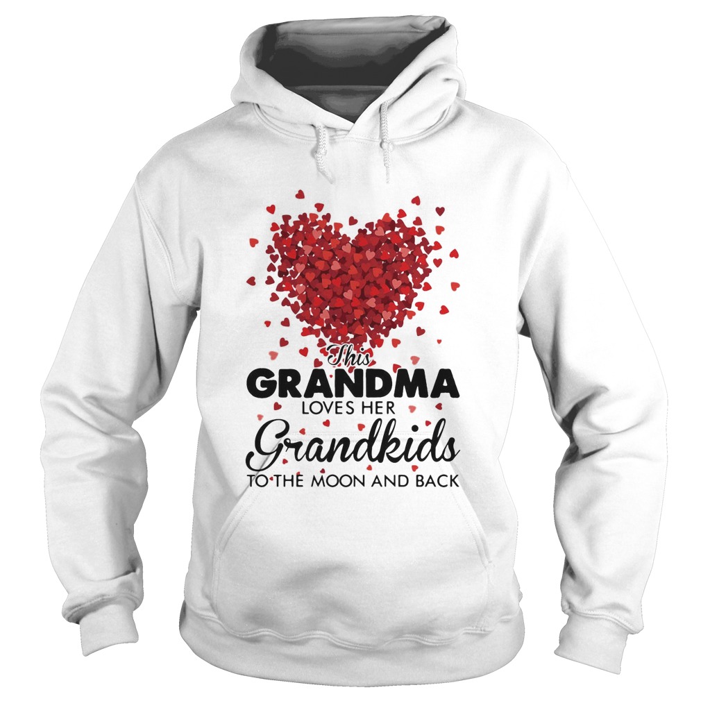 This grandma loves her grandkids to the moon and back heart  Hoodie