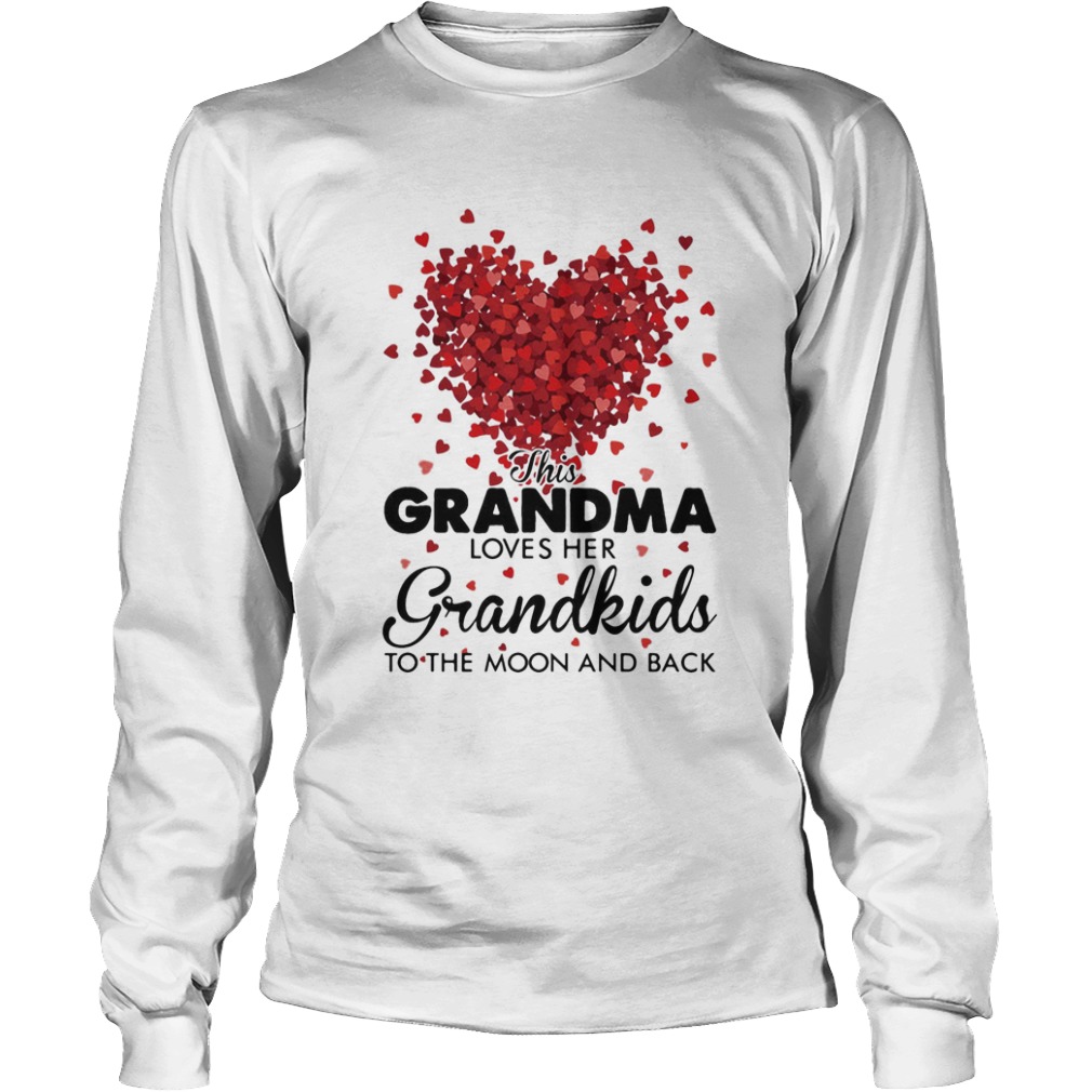 This grandma loves her grandkids to the moon and back heart  Long Sleeve