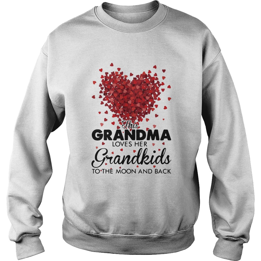 This grandma loves her grandkids to the moon and back heart  Sweatshirt