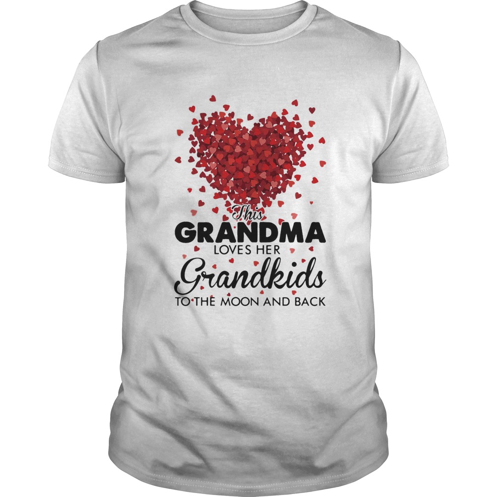 This grandma loves her grandkids to the moon and back heart  Unisex