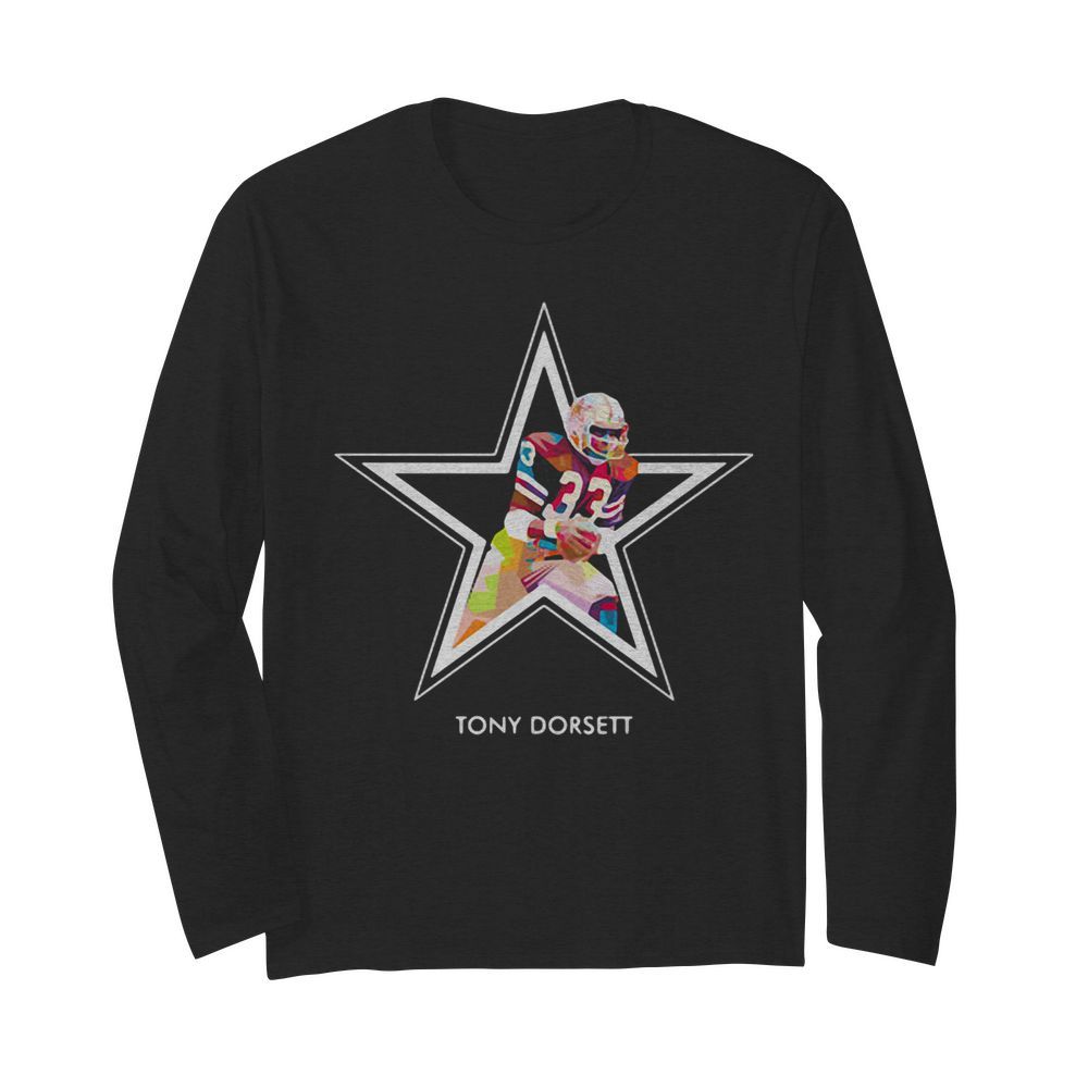 Tony dorsett 33 dallas cowboys football art  Long Sleeved T-shirt 