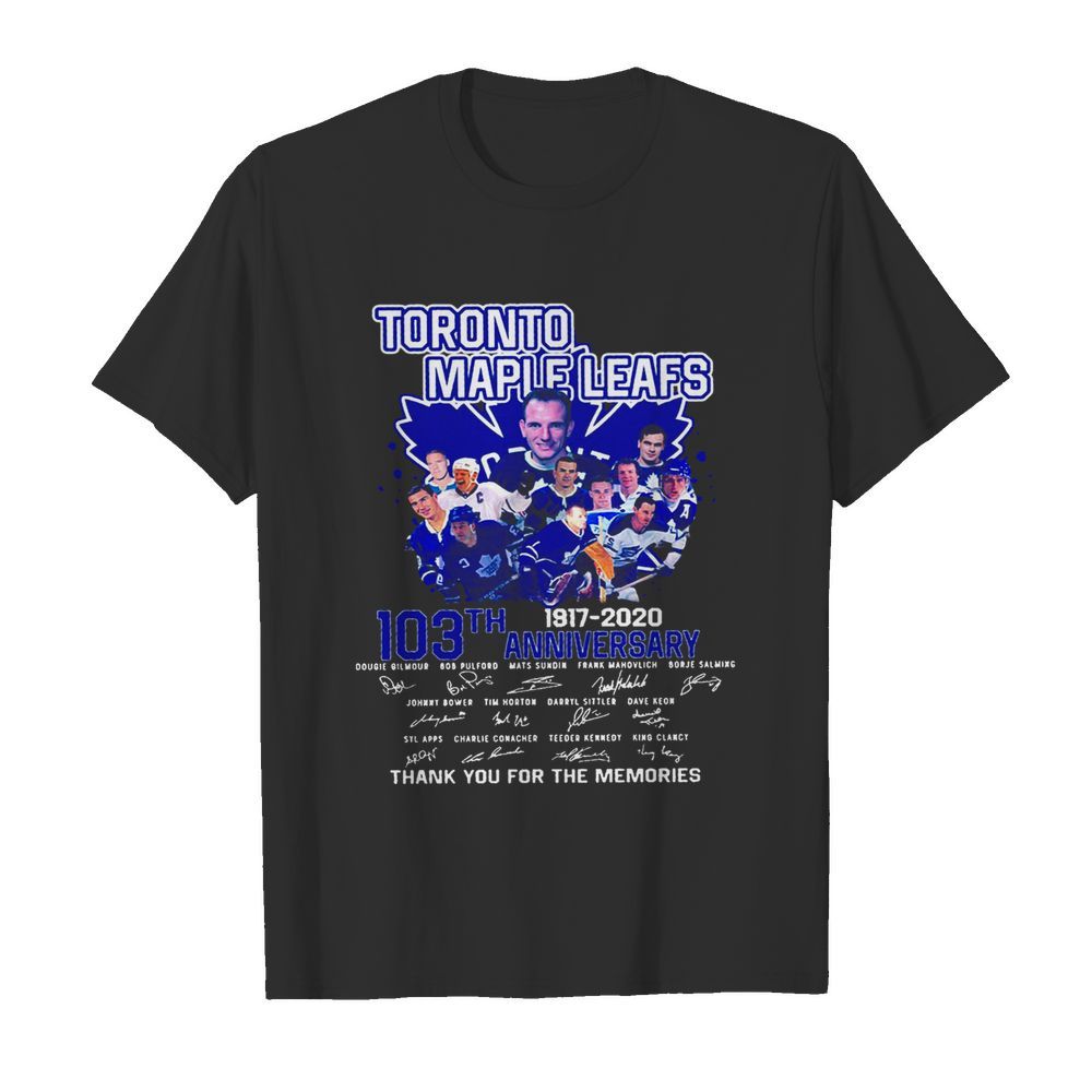 Toronto Maple Leafs 103th Anniversary 1917-2020 Signature shirt