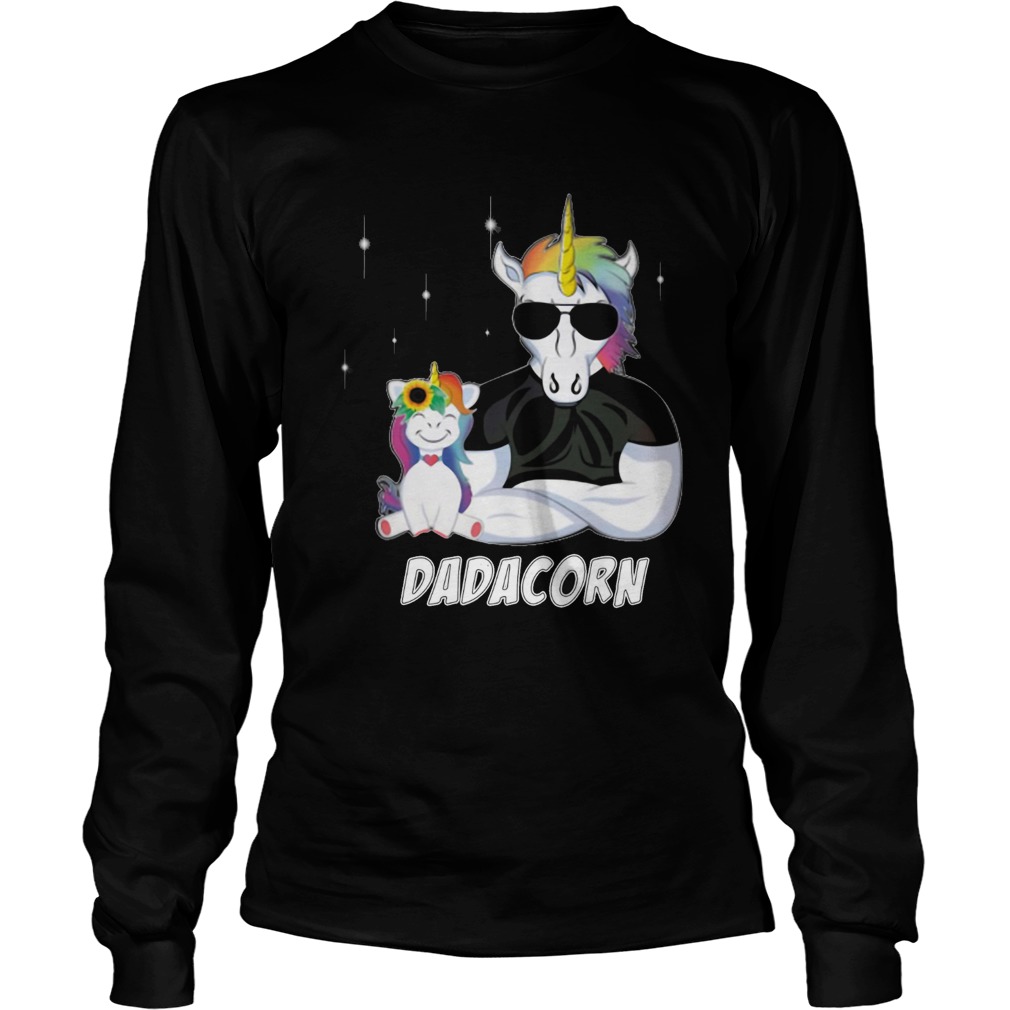 Unicorn Dadacorn Dad Fathers Day  Long Sleeve