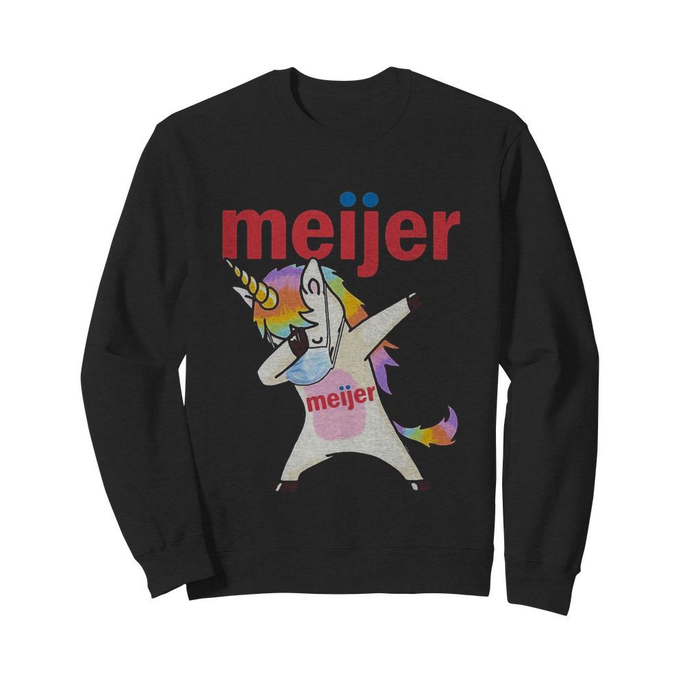 Unicorn mask dabbing meijer logo  Unisex Sweatshirt