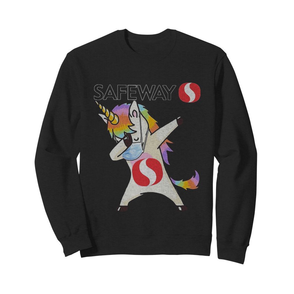 Unicorn mask dabbing safeway logo  Unisex Sweatshirt