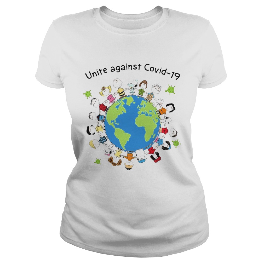 Unite Against Covid19 Peanuts Earth  Classic Ladies