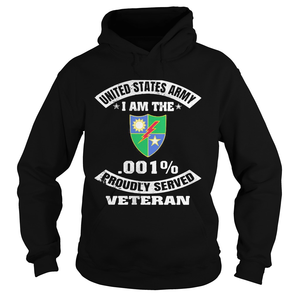 United states army I am the 75th ranger regiment crest 001 percent proudly served veteran  Hoodie